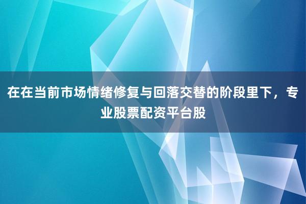 在在当前市场情绪修复与回落交替的阶段里下，专业股票配资平台股